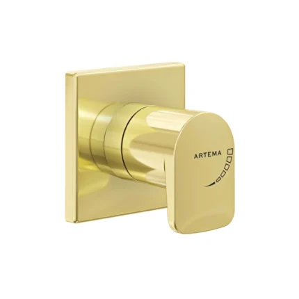 Vitra Root Square Ankastre Stop Valf Sıva Üstü Grubu, Soft Altın - A4272974 - Stop Valf