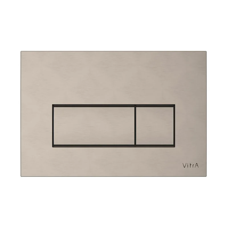 Vitra Root Square Kumanda Paneli, Fırçalı Nikel - 740-2395 - Kumanda Panelleri (Gömme Rezervuar Butonları)