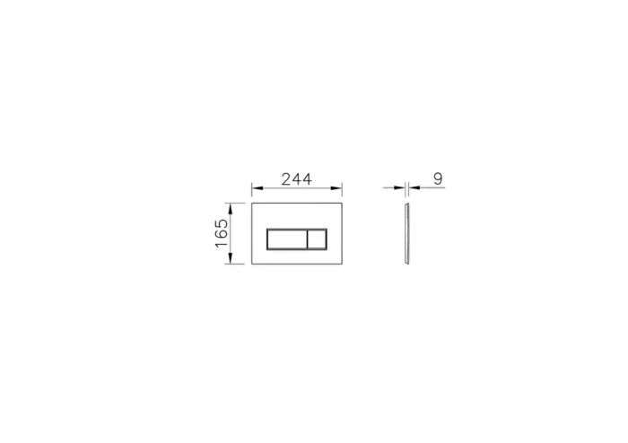 Vitra Root Square Kumanda Paneli Mat Siyah - 740-2311 - Kumanda Paneli - 2