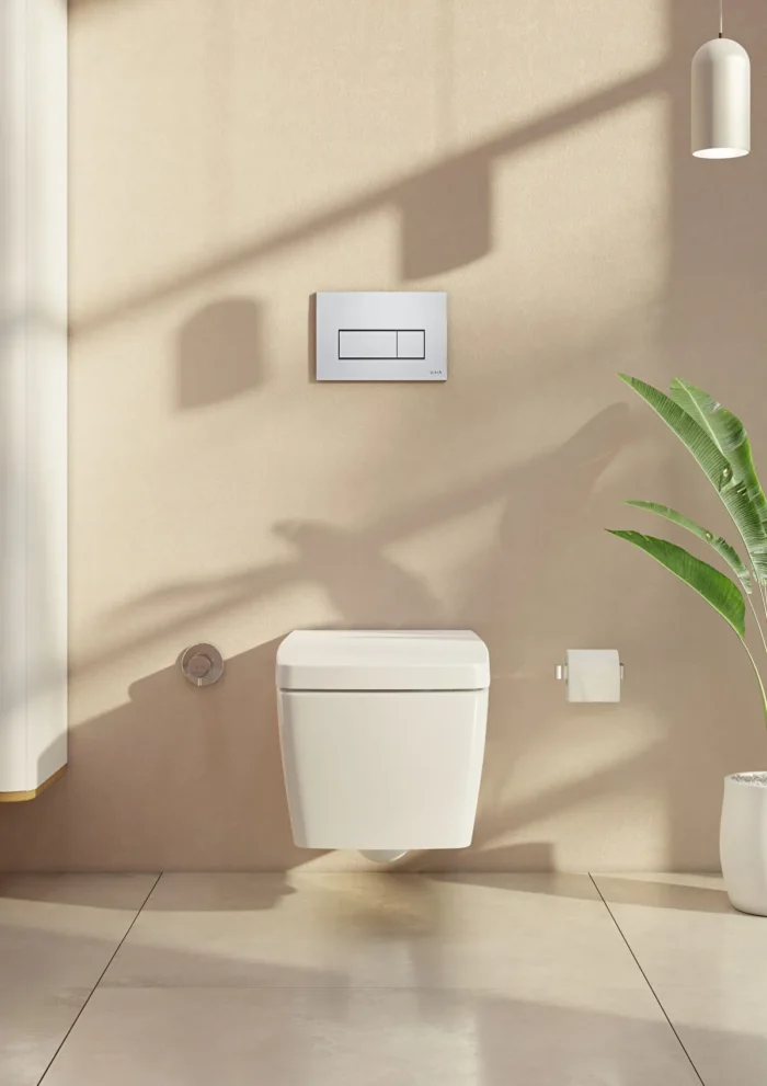 Vitra Root Square Kumanda Paneli Parlak Beyaz - 740-2300 - Kumanda Panelleri (Gömme Rezervuar Butonları) - 1