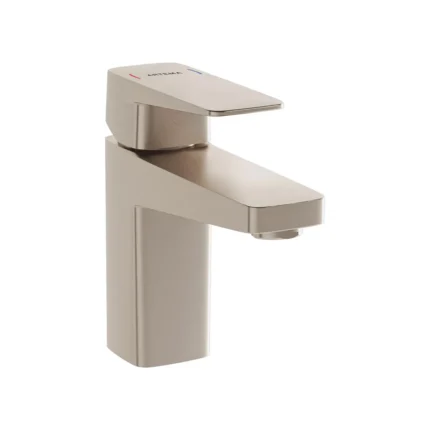 Vitra Root Square Lavabo Bataryası Fırçalı Nikel - A4273234 - Lavabo Bataryası