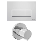 Vitra Root Square Panel Seti, Stop Valf Sıva Üstü Dahil (740-2380+A41461GR) - 800-2032 - Stop Valf, Kumanda Panelleri (Gömme Rezervuar Butonları)