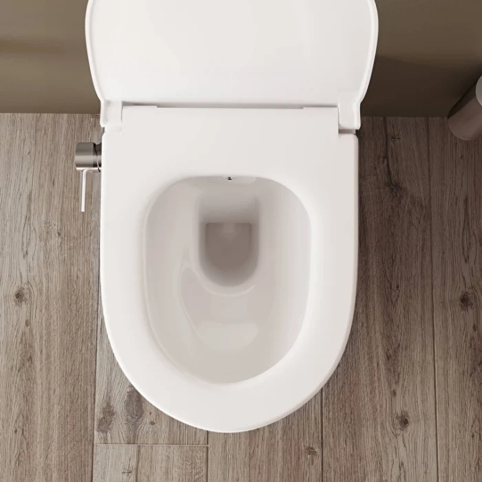 Vitra Sento Asma Klozet 54 cm, Entegre Termostatik Ara Musluklu - 4448B003-7211 - Entegre Ara Musluklu Klozet - 2