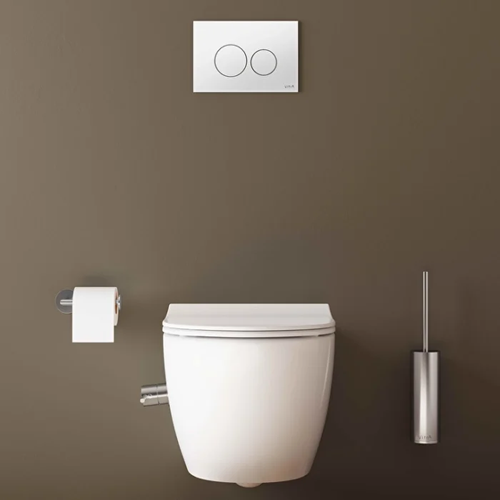 Vitra Sento Asma Klozet 54 cm, Entegre Termostatik Ara Musluklu - 4448B003-7211 - Entegre Ara Musluklu Klozet - 4