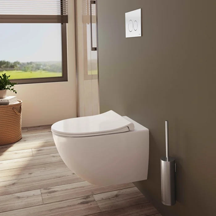 Vitra Sento Asma Klozet 54 cm, Entegre Termostatik Ara Musluklu - 4448B003-7211 - Entegre Ara Musluklu Klozet - 5