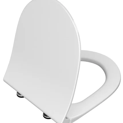 Vitra Sento Klozet Kapağı Slim, Duroplast, Üstten Sıkmalı Yavaş Kapanır, Metal Menteşeli, Mat Beyaz