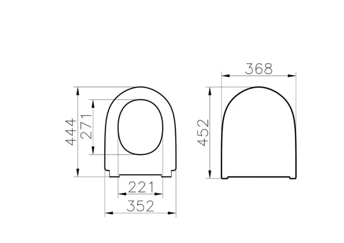 Vitra Sento Klozet Kapağı Slim, Duroplast, Üstten Sıkmalı Yavaş Kapanır, Metal Menteşeli, Mat Beyaz - 120-401-009 - Klozet Kapağı - 2