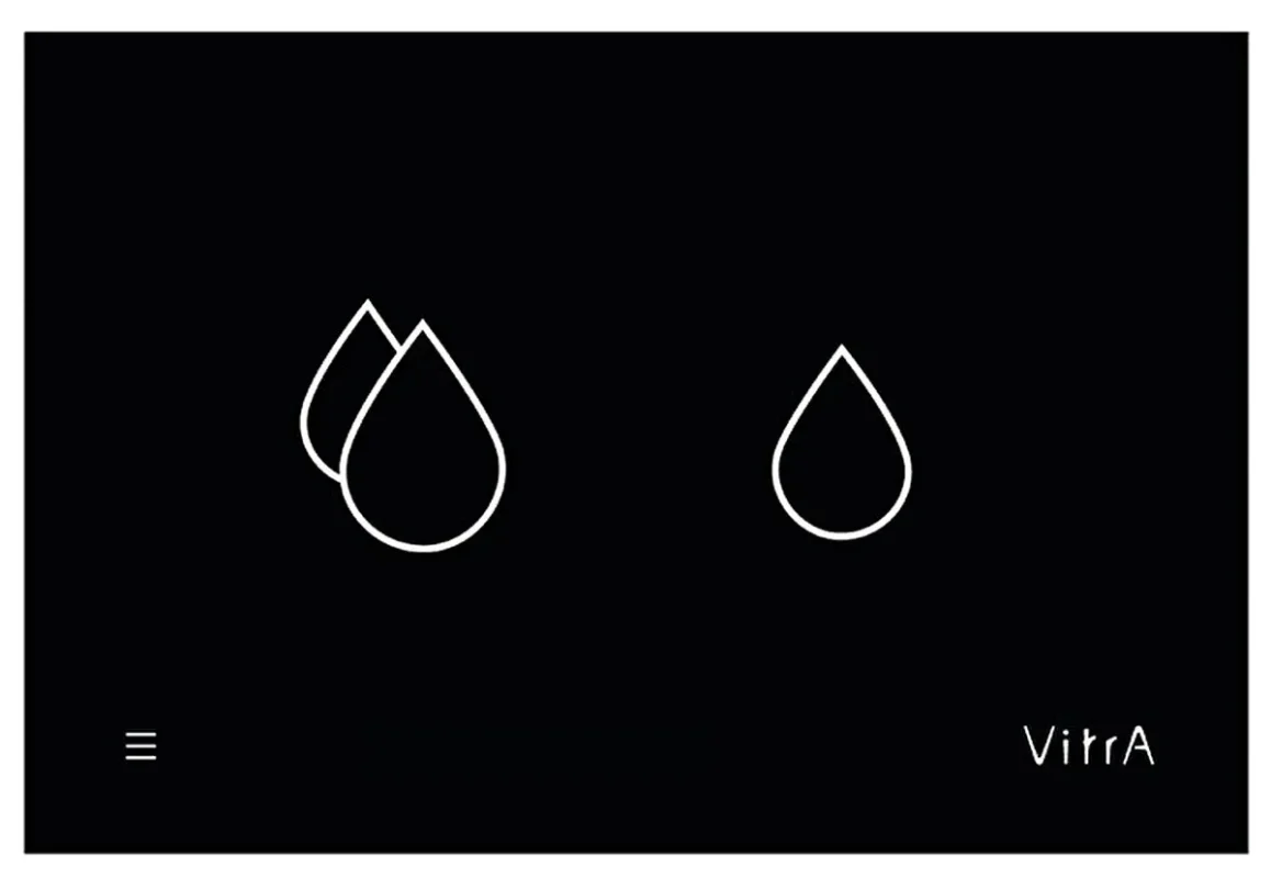 Vitra V-Care Akıllı Panel 12 cm Gömme Rezervuarlar İçin, Siyah Cam - 762-1501 - Kumanda Paneli