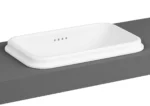Vitra Valarte Tezgah Üstü Lavabo Dikdörtgen 58x37 cm Beyaz - 7800B403-0012 - Yarım Tezgah Lavabo, Tezgah Üstü Lavabo