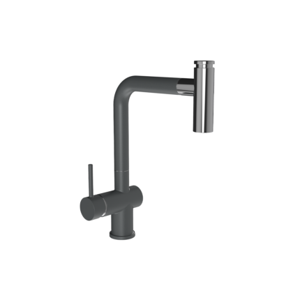 Bocchi Forli Tek Kumandalı Eviye Bataryası Spreyli Concrete - GE-076-2740 - Mutfak Eviye Bataryası