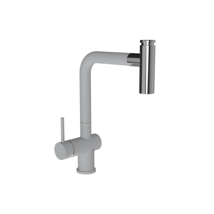 Bocchi Forli Tek Kumandalı Eviye Bataryası Spreyli Urban Grey - GE-077-2740 - Mutfak Eviye Bataryası