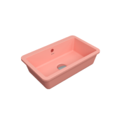 Bocchi Milano Tezgah Altı Lavabo 44 cm - Mat Somon - 1688-032-0125 - Tezgah Altı Hilton Lavabo