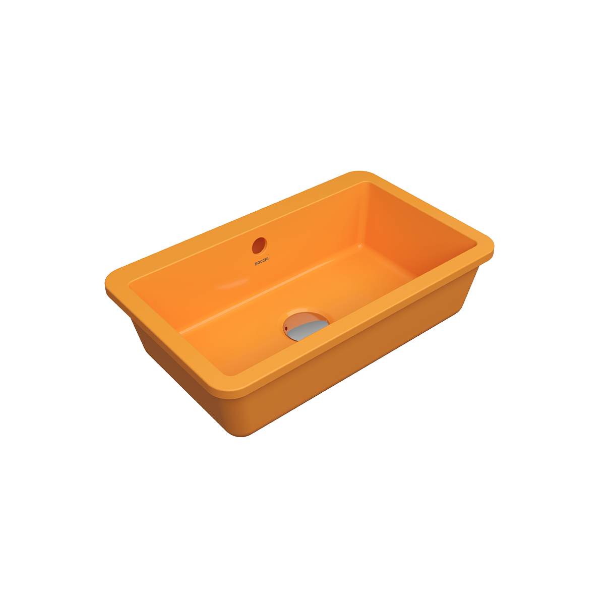 Bocchi Milano Tezgah Altı Lavabo 44 cm - Parlak Mandalina Sarısı Bocchi Milano Tezgah Altı Lavabo 44 cm - Parlak Mandalina Sarısı - 1688-021-0125 - Tezgah Altı Hilton Lavabo