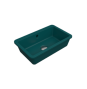 Bocchi Milano Tezgah Altı Lavabo 44 cm -Mat Petrol Mavisi - 1688-071-0125 - Tezgah Altı Hilton Lavabo