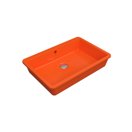 Bocchi Milano Tezgah Altı Lavabo 55 cm -Parlak Turuncu - 1687-012-0125 - Tezgah Altı Hilton Lavabo