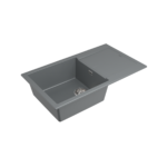 Bocchi Prato 860x500 Tek Gözlü Damlalıklı Concrete - GE-076-8610 - Granit Mutfak Eviyeleri