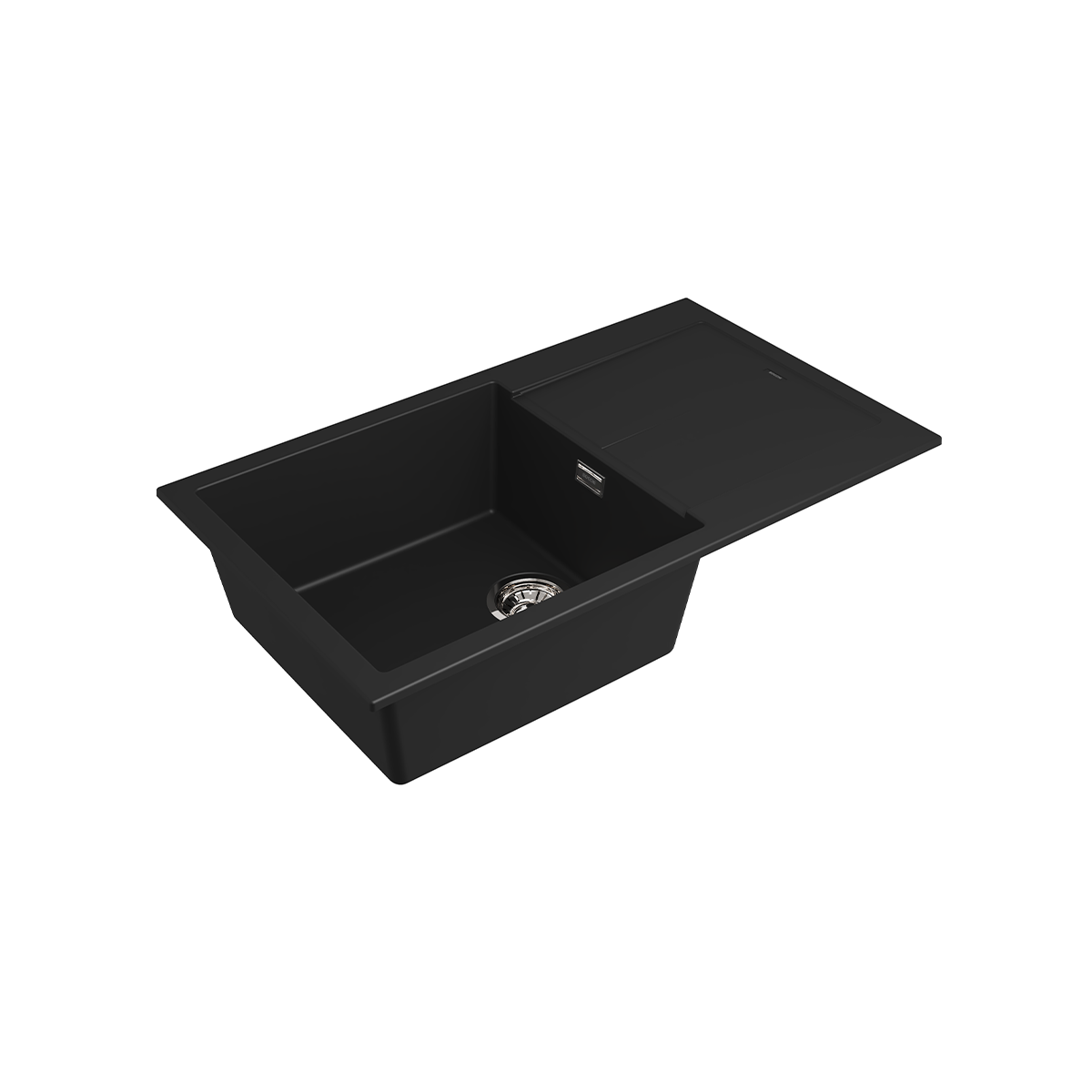 Bocchi Prato 860x500 Tek Gözlü Damlalıklı Deep Black Bocchi Prato 860x500 Tek Gözlü Damlalıklı Deep Black - GE-074-8610 - Granit Mutfak Eviyeleri
