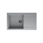 Bocchi Prato 860x500 Tek Gözlü Damlalıklı Urban Grey - GE-077-8610 - Granit Mutfak Eviyeleri - 1