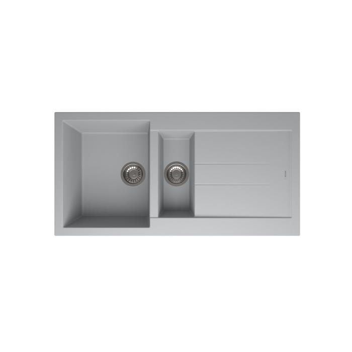 Bocchi Prato 990x500 1.5 Gözlü Damlalıklı Urban Grey - GE-077-9915 - Granit Mutfak Eviyeleri - 1