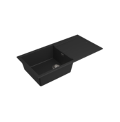 Bocchi Prato 990x500 Tek Gözlü Damlalıklı Deep Black - GE-074-9910 - Granit Mutfak Eviyeleri