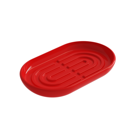 Bocchi Uovo Sabunluk Seramik Parlak Kırmızı - 3023-019-0002 - Sabunluk