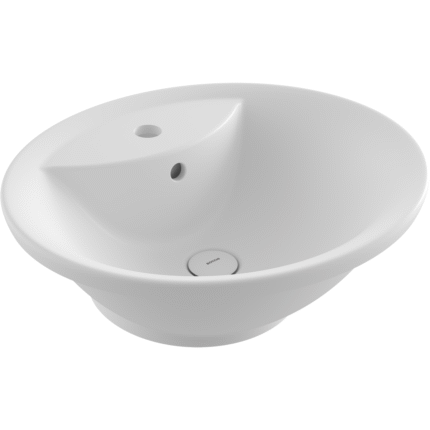 Bocchi Verona Bat Banklı Tezgah Üstü Lavabo 50 cm - Mat Beyaz