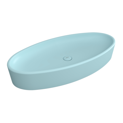 Bocchi Vessel Elips Çanak Lav 85 cm-Mat Buz Mavi - 1014-029-0125 - Çanak Lavabo