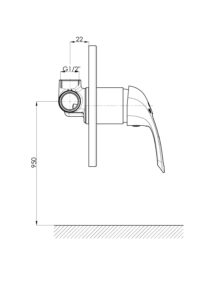 GPD Adrio Ankastre Duş Bataryası Krom MAD120