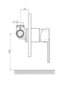 GPD Pedra Ankastre Duş Bataryası Krom MAD160