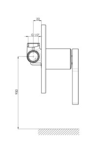 GPD Gildo Ankastre Duş Bataryası Krom MAD165