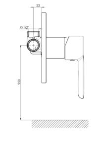 GPD Felis Ankastre Duş Bataryası Krom MAD75