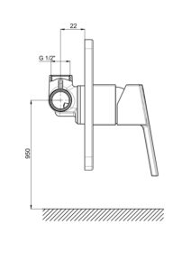 GPD Ritmo Ankastre Duş Bataryası Krom MAD85