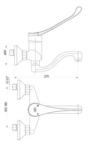 GPD Doktor/Bedensel Engelli Aplike Eviye Bataryası Krom MAE45