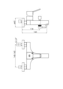 GPD Tulio Banyo Bataryası Krom MBB135