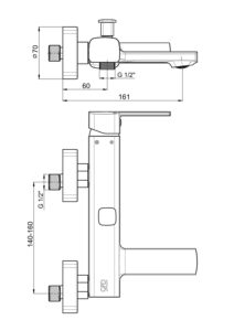 GPD Pedra Banyo Bataryası Siyah MBB160-S