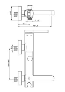 GPD Gildo Banyo Bataryası Siyah-Rose Gold MBB165-S-R