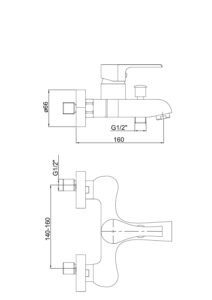 GPD Atros Banyo Bataryası Siyah MBB65-S