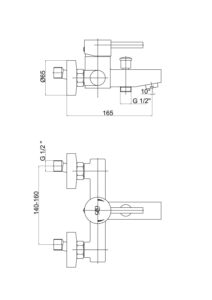 GPD Espina Banyo Bataryası Siyah MBB70-S - MBB70-S - Banyo Bataryası - 1