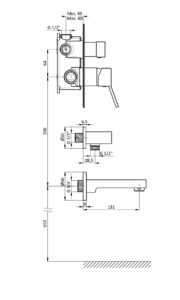 GPD Tulio Mix Çevirmeli Ankastre Batarya Tsen817 Krom MCA136 - MCA136 - Ankastre Banyo Bataryası - 1