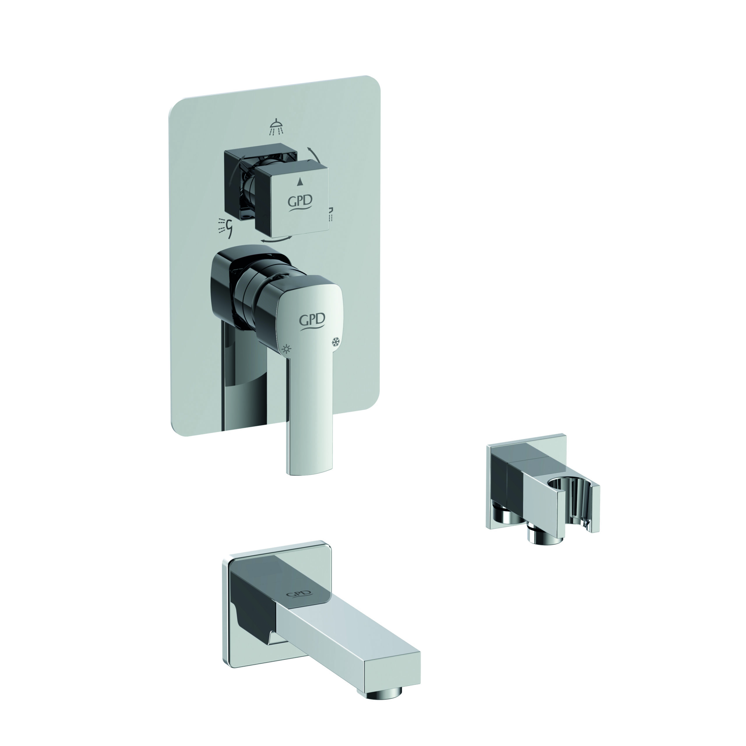 GPD Pedra Mix Çevirmeli Ankastre Batarya Tsen817 Krom MCA161 GPD Pedra Mix Çevirmeli Ankastre Batarya Tsen817 Krom MCA161