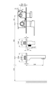 GPD Solus Mix Çevirmeli Ankastre Batarya Tsen817 Krom MCA56