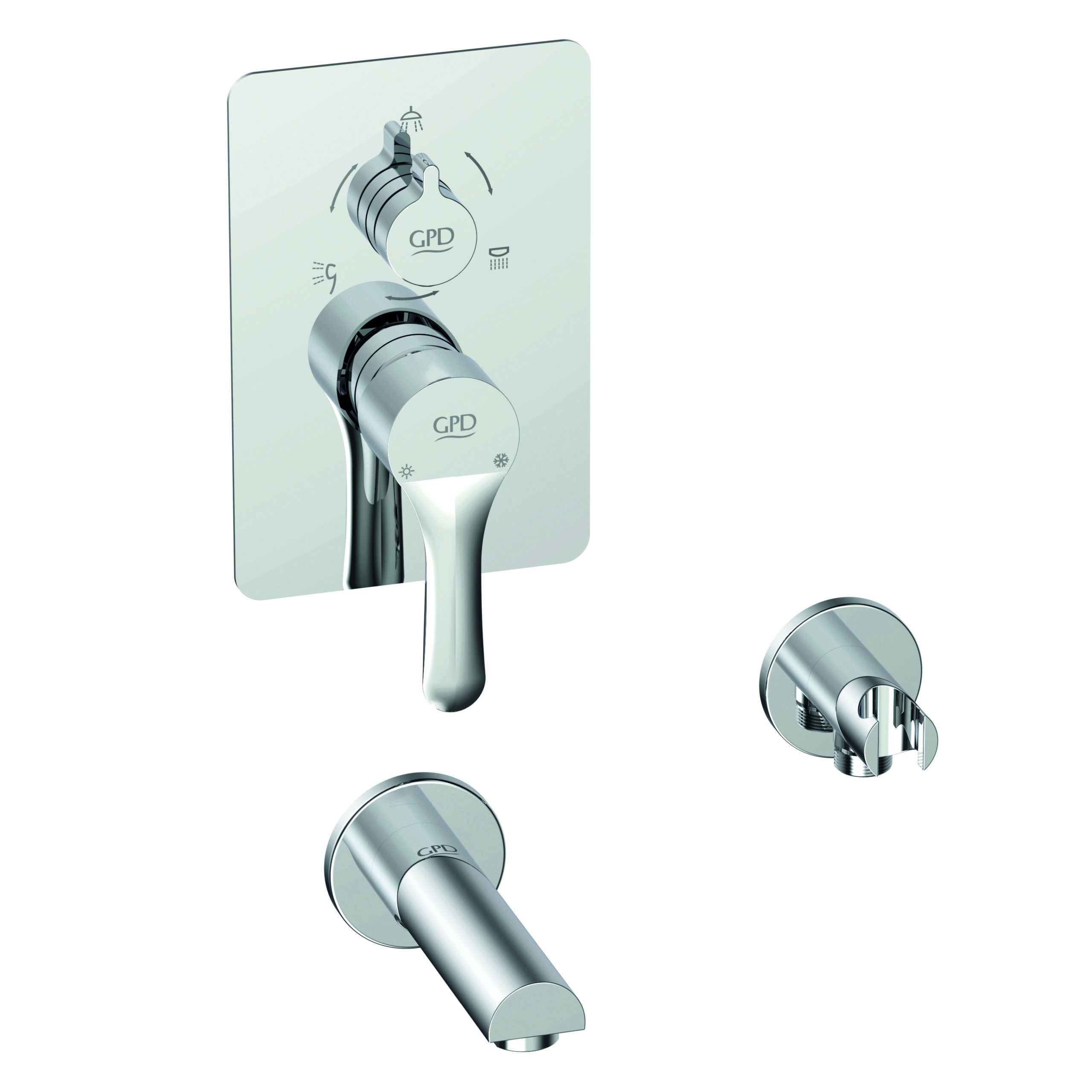 GPD Felis Mix Çevirmeli Ankastre Batarya Tsen817 Krom MCA76 GPD Felis Mix Çevirmeli Ankastre Batarya Tsen817 Krom MCA76