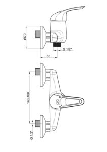 GPD Adrio Duş Bataryası Krom MDB120