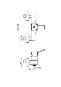 GPD Tulio Duş Bataryası Krom MDB135 - MDB135 - Duş Bataryası - 1
