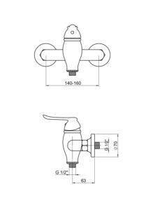 GPD Tauro Duş Bataryası Orb Kaplama MDB150-O