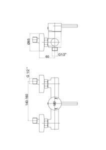 GPD Espina Duş Bataryası Siyah MDB70-S