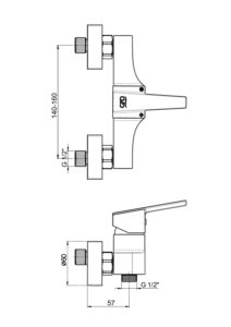 GPD Ritmo Duş Bataryası Krom MDB85