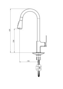 GPD Quadro Spiralli Eviye Bataryası Krom MES190