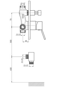 GPD Tulio Ankastre Kabin Bataryası Krom MKB135