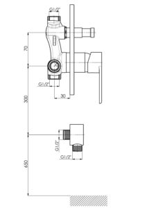 GPD Atros Ankastre Kabin Bataryası Krom MKB65
